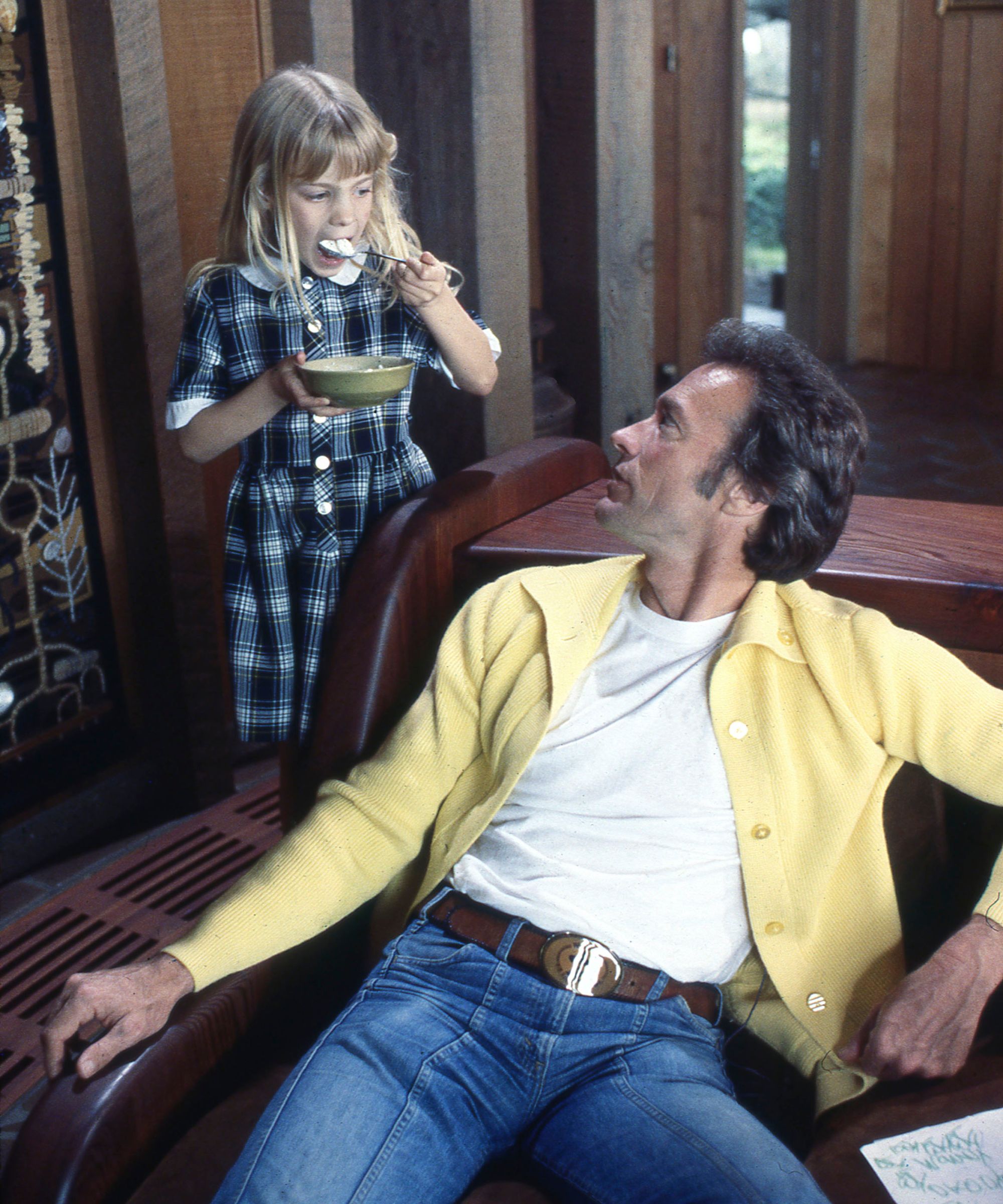clint eastwood in his living room in the '70s