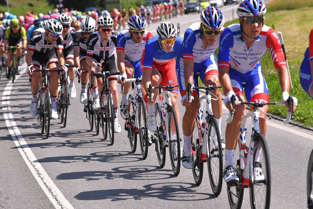 FDJ chase the break during stage 8 at Tour de Suisse