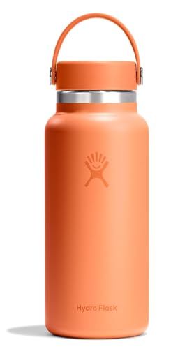 Water Bottle w/Wide Mouth Flex Lid 32oz, Nectar Orange