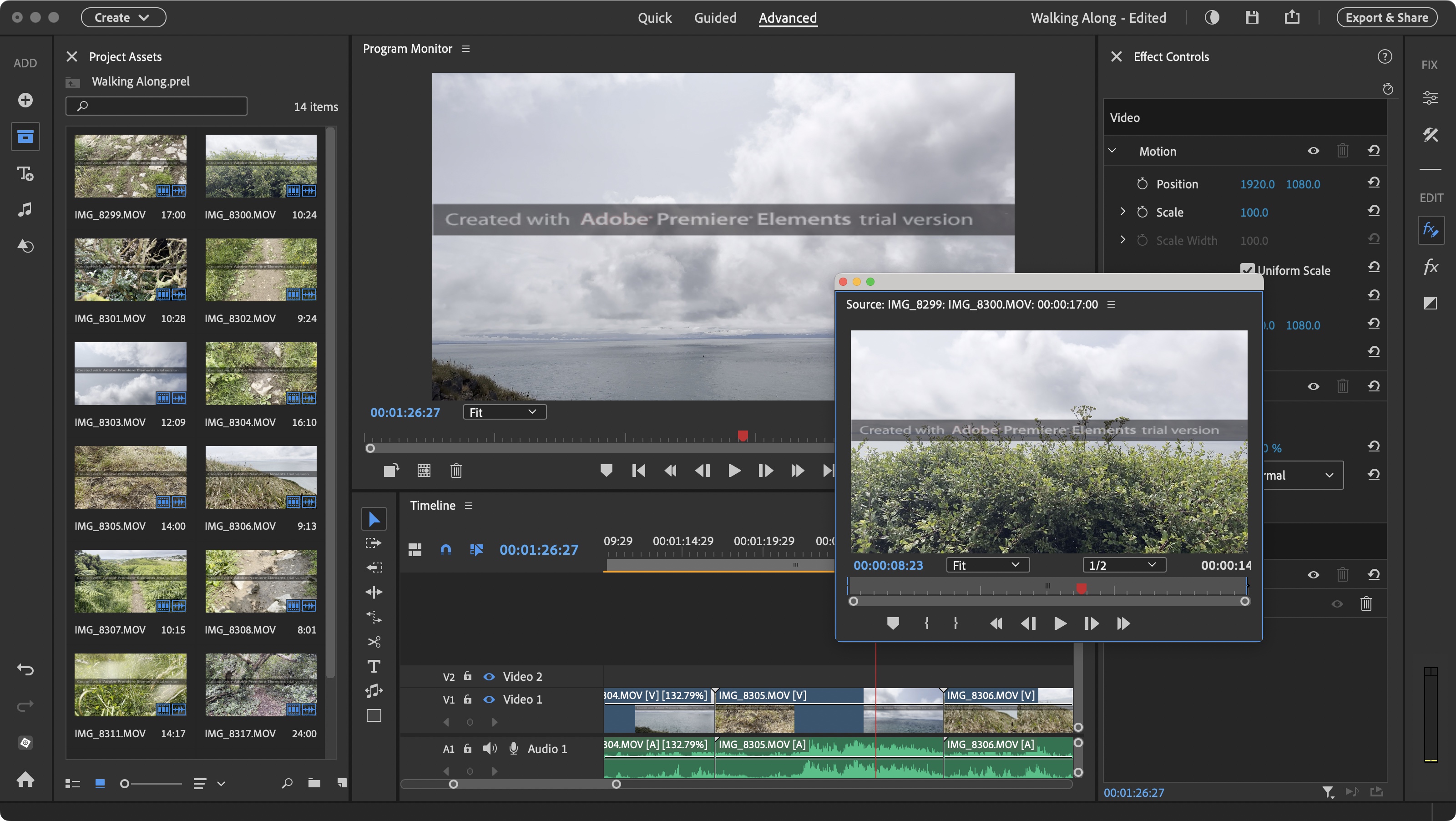 Adobe Premiere Elements during our review