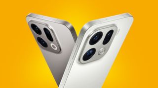 The Oppo Find X9 Pro on a yellow background