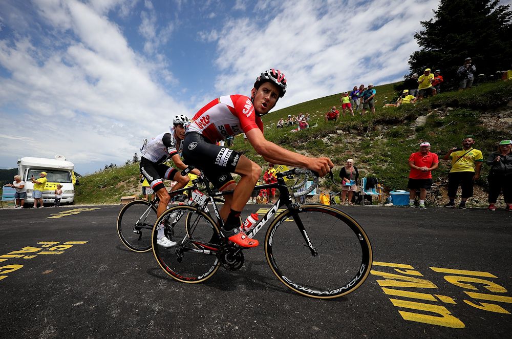 Tony Gallopin Jan Bakelants ride in a breakaway during the 181.5 km 9th stage