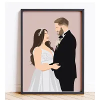 3. Hand-Illustrated Faceless Portrait