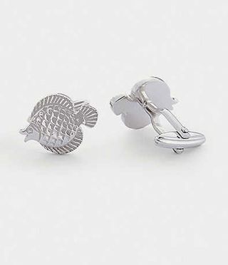 Silver fish cufflinks