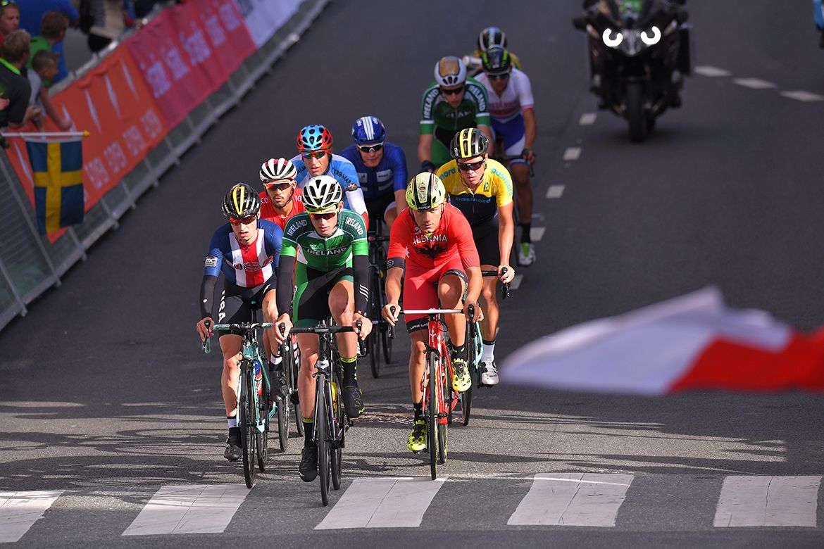 The early breakaway in the men's road race