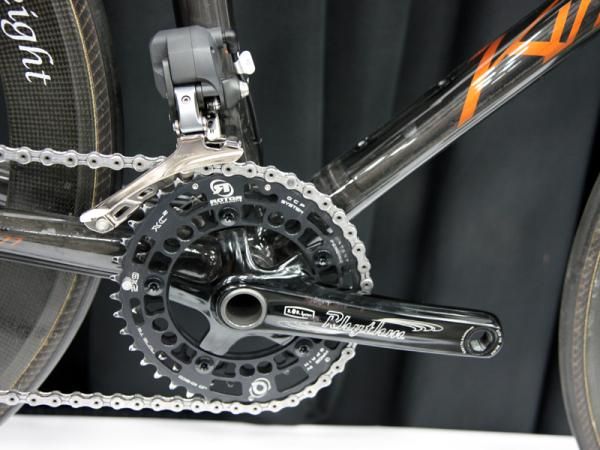 Junior gearing requires the use of Rotor mountain bike chainrings on this very special KirkLee kid's bike.