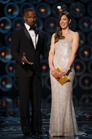 Jamie Foxx And Jessica Biel At The Oscars
