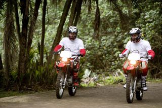 Prince William and Prince Harry ride in the Enduro Africa '08 Charity Motorcycle Ride in South Africa.