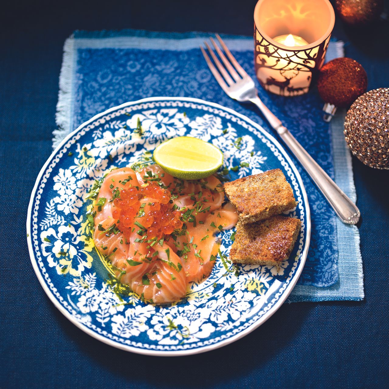 Carpaccio of Salmon with Herbs and Lime 