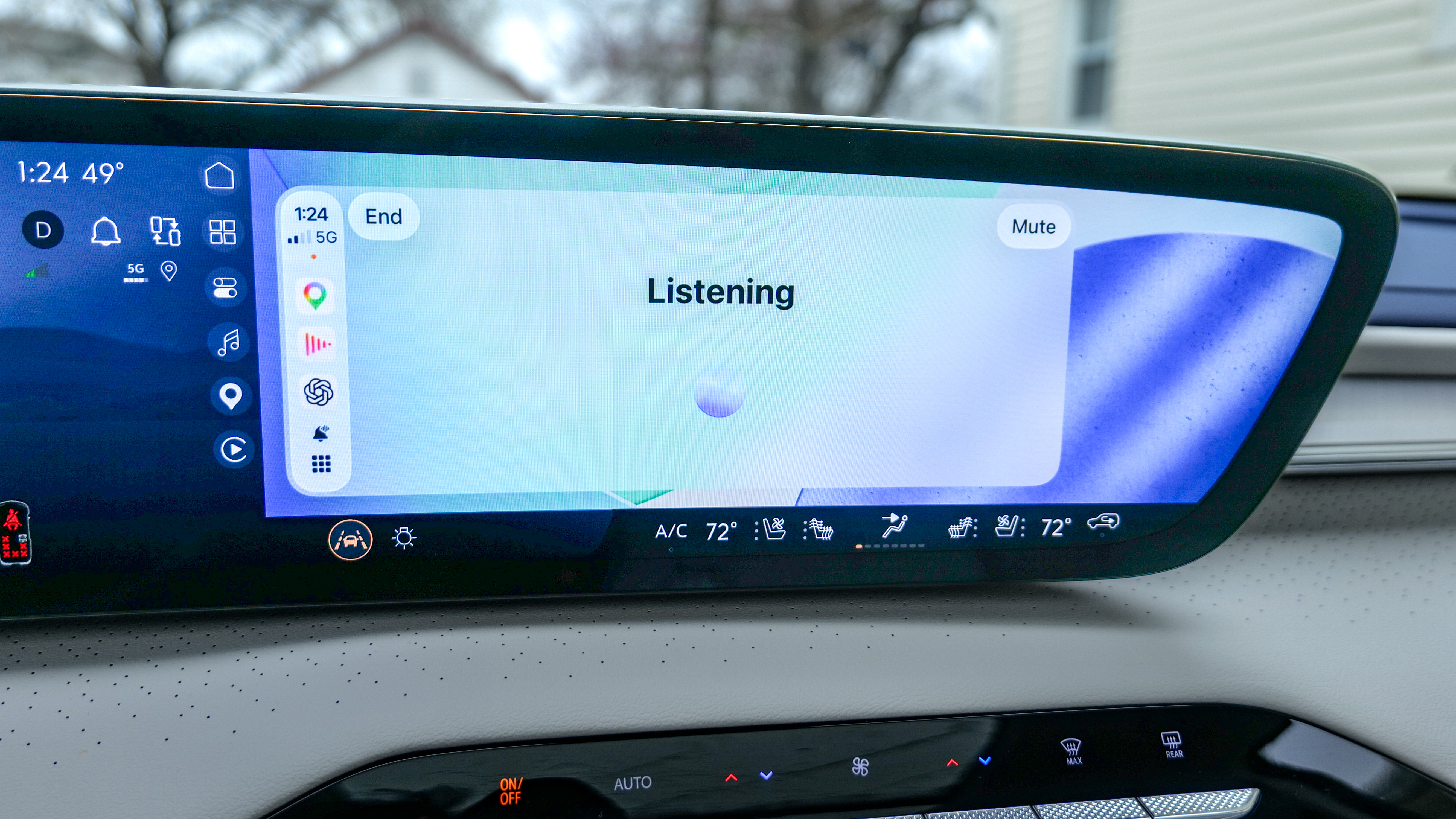 CarPlay in iOS 26.5 beta 1 showing on a screen.