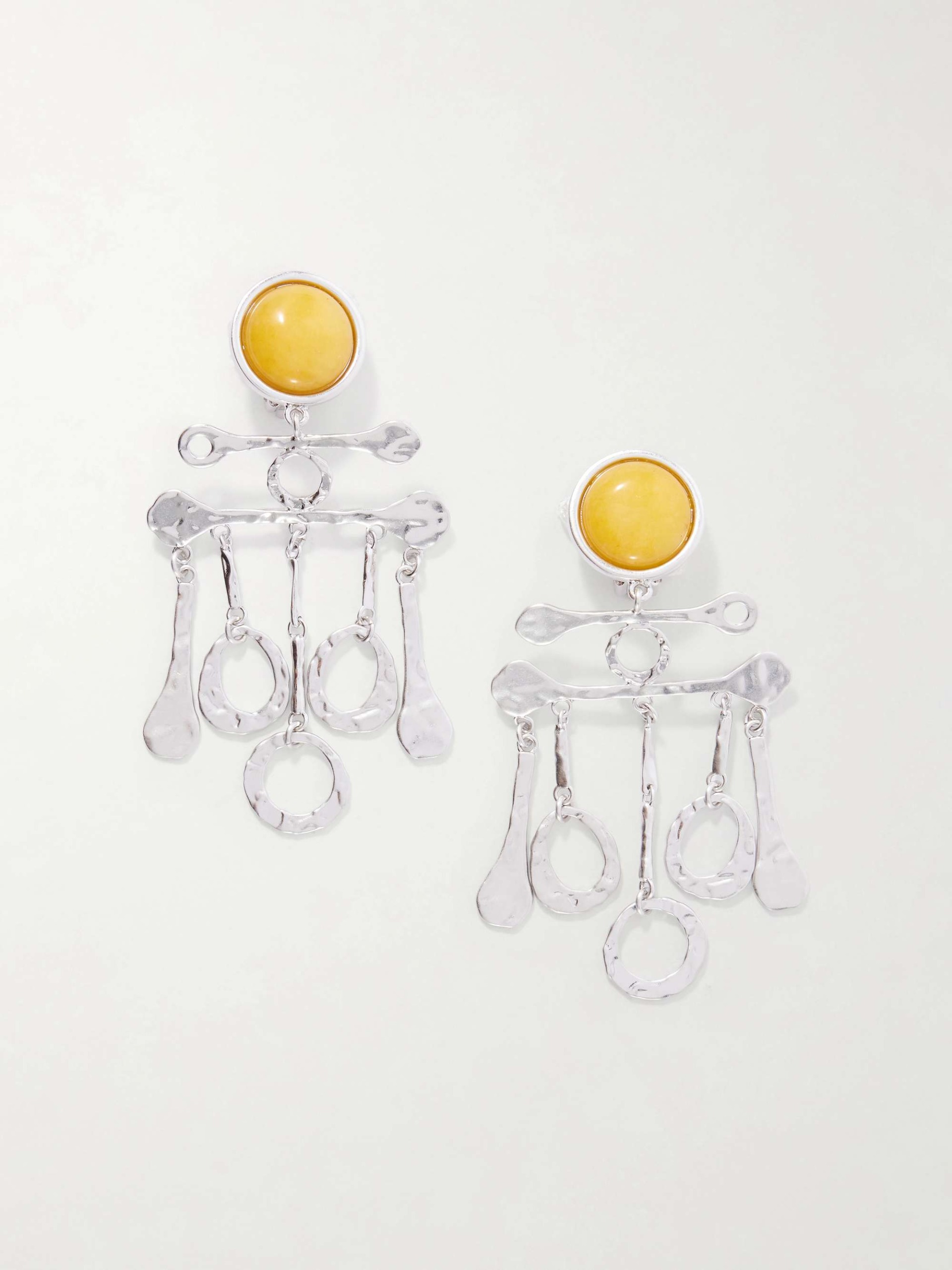 Valette Silver-Tone Agate Earrings