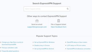 ExpressVPN - kontakta supporten