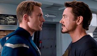Cap and tony in Avengers 2012