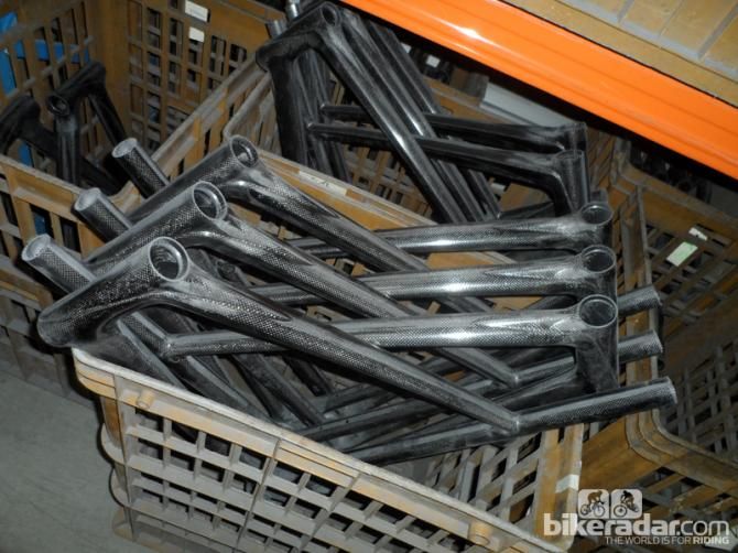 Another round of quality control checks begins. At this stage, every inch of the frame is checked for cosmetic imperfections, and internal examinations and alignment checks are completed