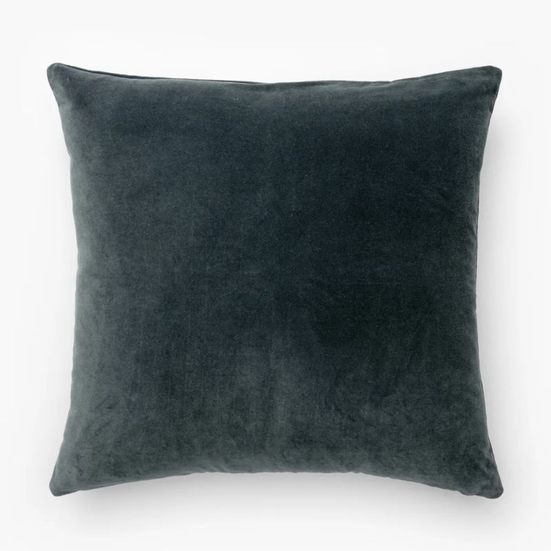 dark blue velvet cushion