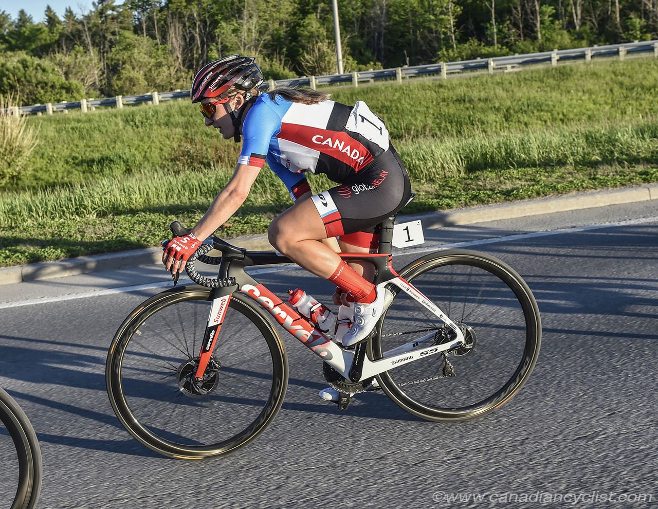 Team Sunweb pro Leah Kirchman riding for Team Canada