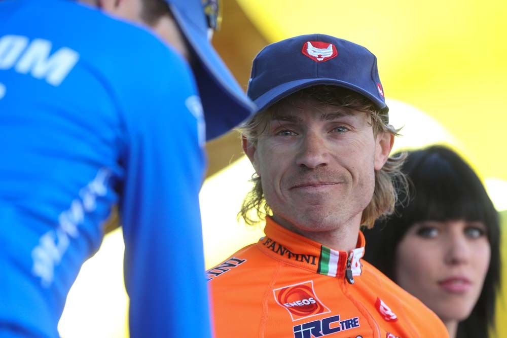 Damiano Cunego (Nippo Vini Fantini) on the podium