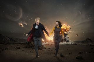 The Time Lord (Peter Capaldi) and his companion (Jenna Coleman)