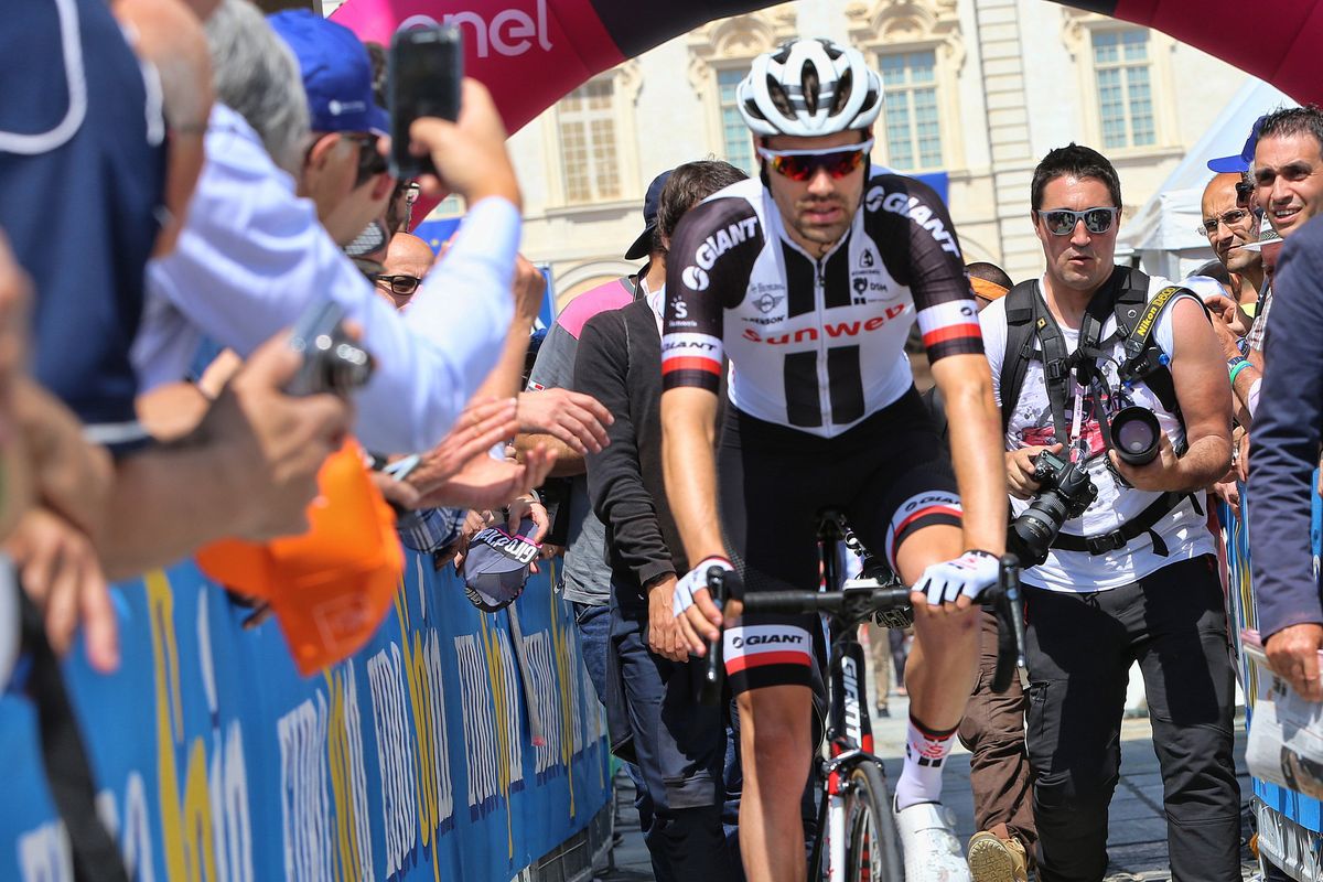 Tom Dumoulin at the start of stage 19