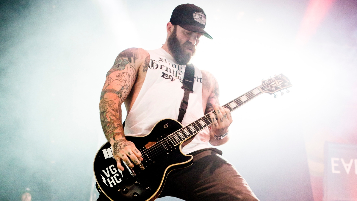 Guitarist Andy Williams of American hard rock group Every Time I Die performing live on the Maverick Stage at Download Festival, on June 13, 2015.