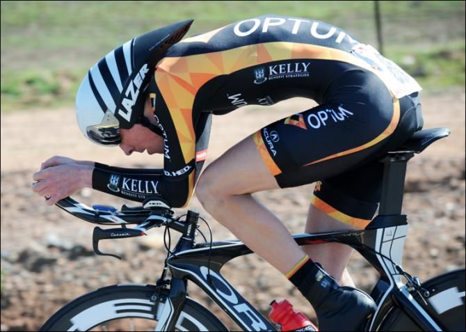Chad Haga rode to a 2nd place on the 6 mile out and back course.