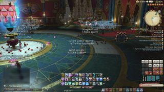 The Final Fantasy XIV UI back down to a much more manageable size.