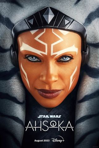 Rosario Dawson as Ahsoka Tano in the Star Wars: Ahsoka poster, which reveals the August 2023 release window.