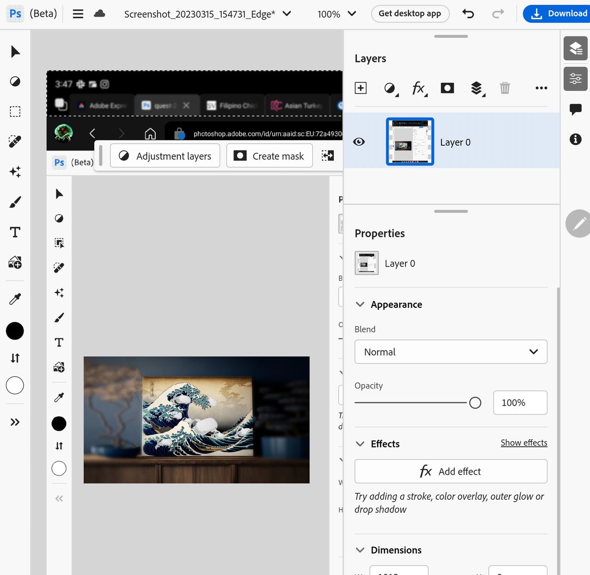 Diving into layers on Adobe Photoshop for the Web