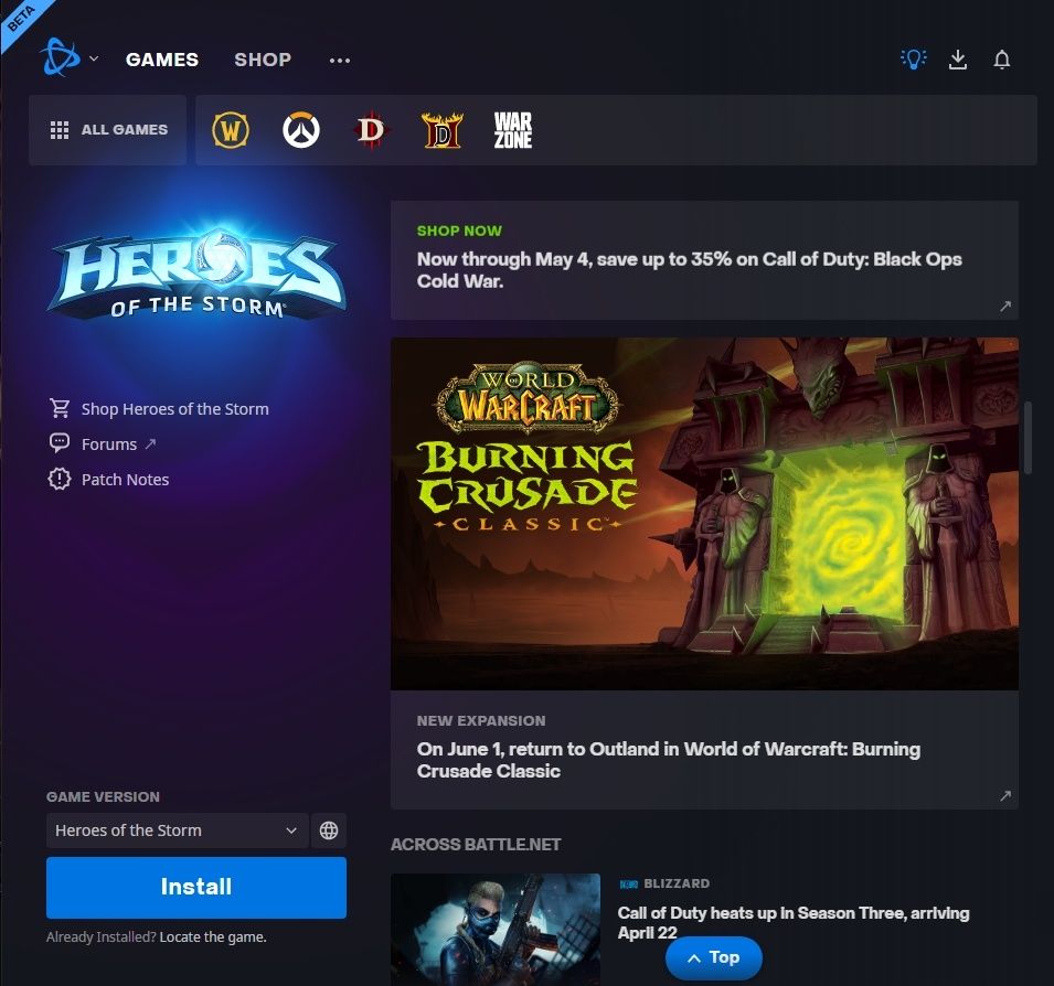 Screenshot Of A Battle.net Ad Showing June 1 As The Burning Crusade Classic Release Date
