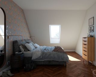 Velux-Daylight-Calculator-bedroom-before