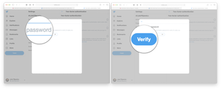 Password Verification On Twitter For Web: Enter your password and then click verify.