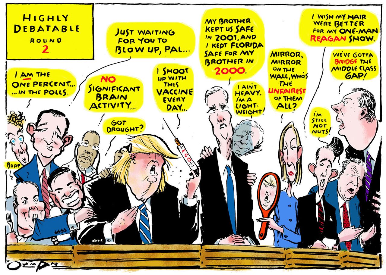 Political cartoon U.S. GOP Debate 2016