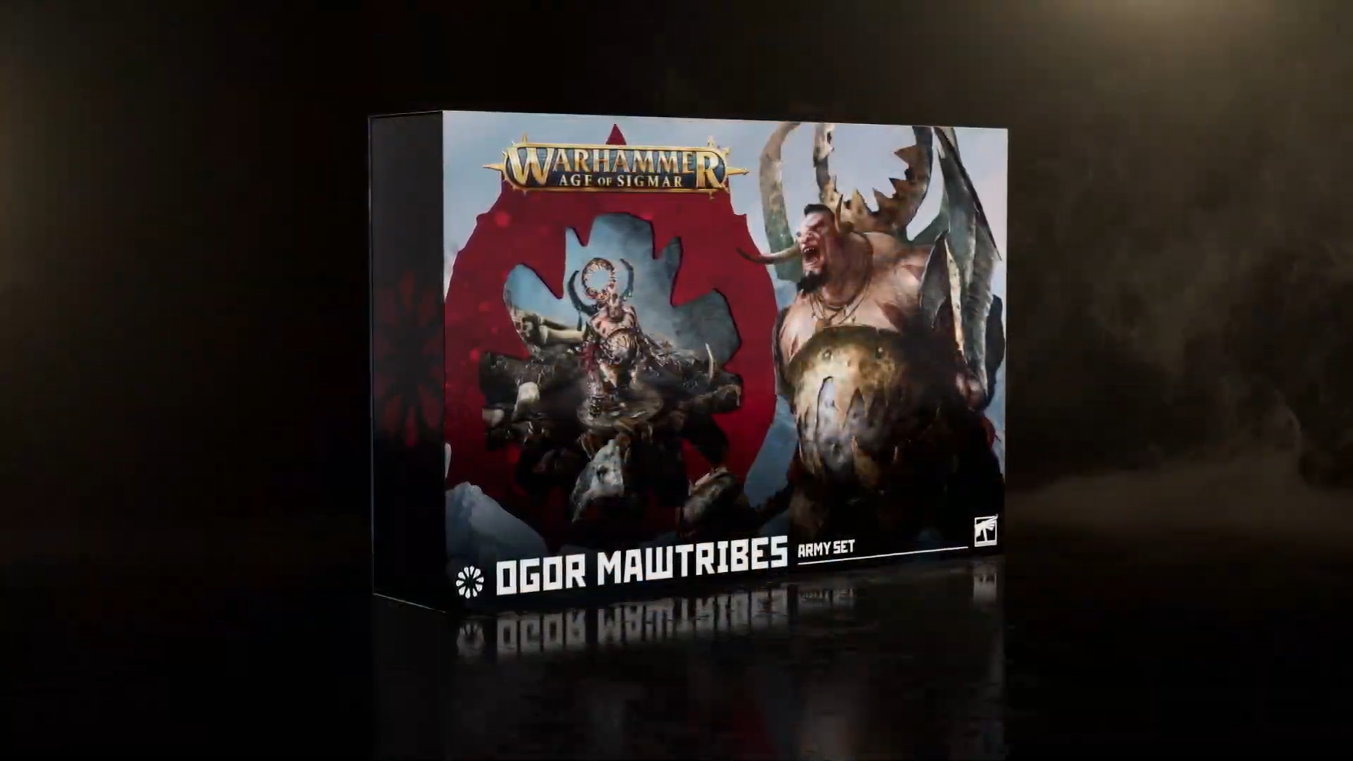 The Ogor Mawtribes Battleforce box on a dark background