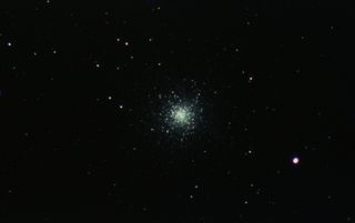 The globular Hercules Cluster, an image captured by the Stellina telescope