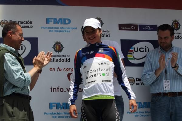Back in the World Cup jersey, Marianne Vos (Nederland Bloeit)