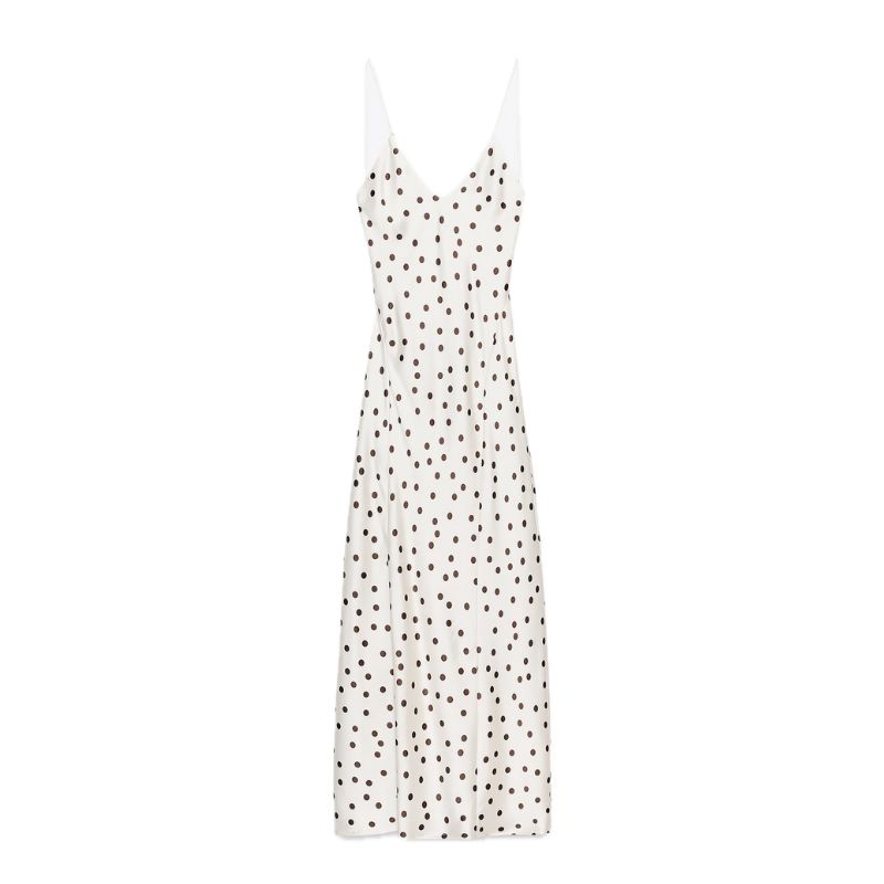 Zara , Polak Dot Satin Dress