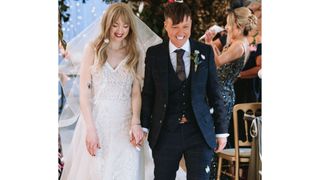 MAFS UK couple Jenna and Zoe walking down the aisle