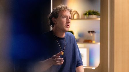 Mark Zuckerberg pictured during an interview on "The Circuit with Emily Chang" at Meta headquarters in Menlo Park, California, last summer