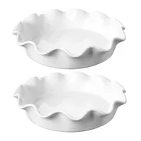 LE TAUCI Ceramic Pie Pans with Ruffled Edge |Was $45.99,now $36.79 at Amazon