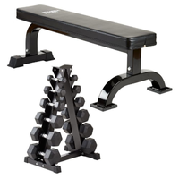 Flat Weight Bench and Hex Weights Set: was £439.95 now £399.95