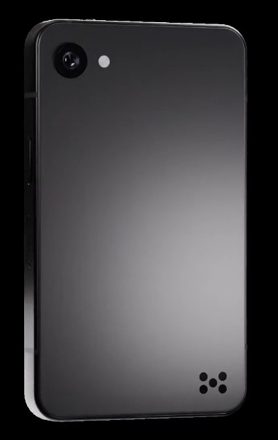 back of the Minimal Phone 2 in black