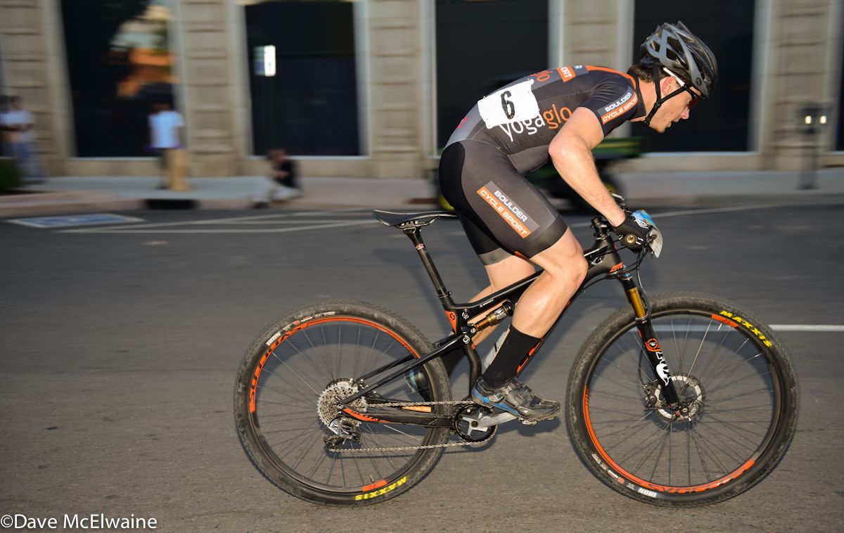 Chris Baddick (Boulder Cycle Sports) racing The Fat Tire Crit at the Grand Junction Off-Road.