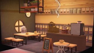 Creating a tiny coffee shop in Animal Crossing: New Horizons