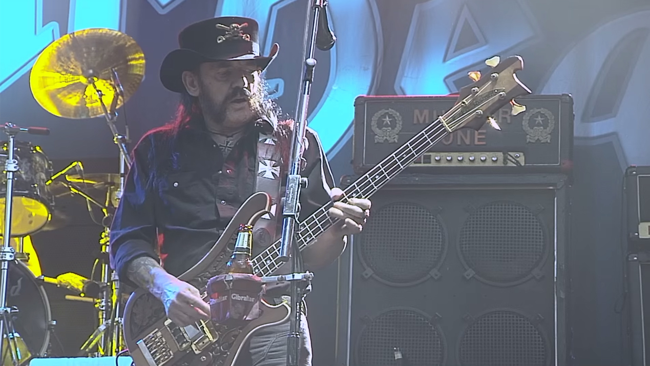 A still of Lemmy from the video