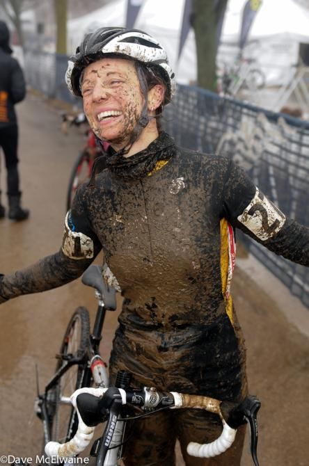 Christine Tamillio (Ladies First Racing) enjoying her mud treatment