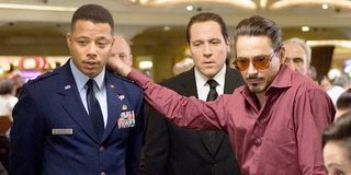 Terrence Howard, Jon Favreau, and RDJ in Iron Man