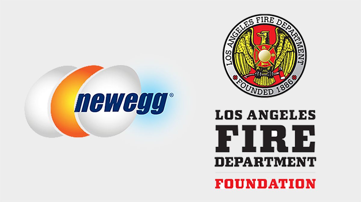 Newegg and LAFD Foundation logos