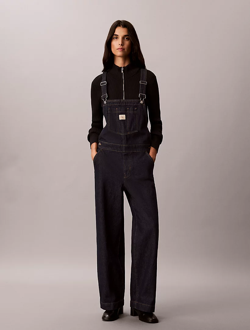 90s Straight Denim Dungarees