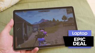 Samsung Galaxy Tab S8 with on-screen gameplay