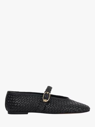 Dune , Leather Woven Mary Jane Ballet Flats